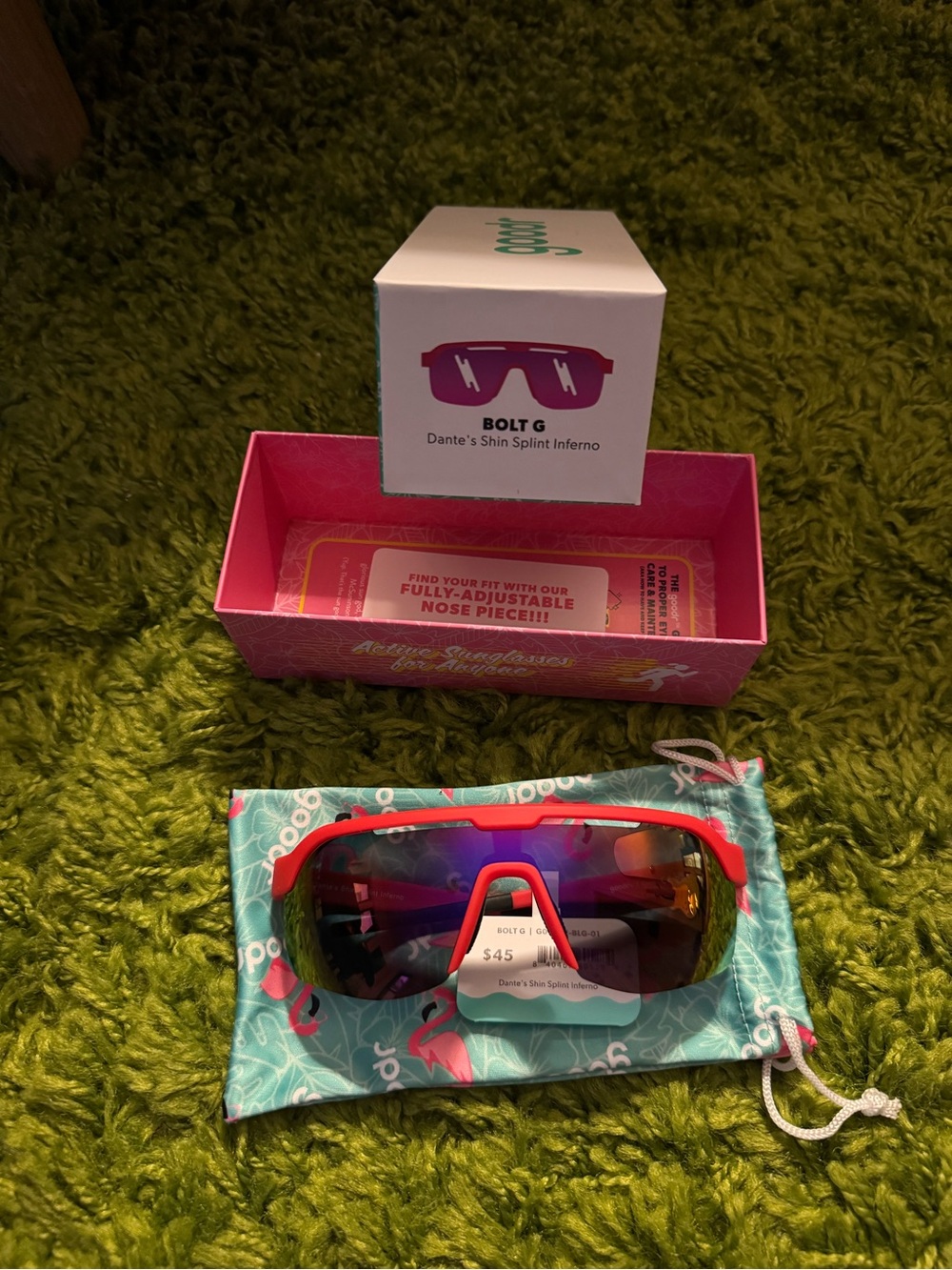 Goodr Sport Bolt G Sunglasses- Red- NWT